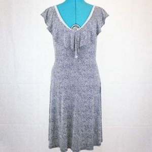 Leota Chloe Ruffled Cap Sleeve Dress Pebble